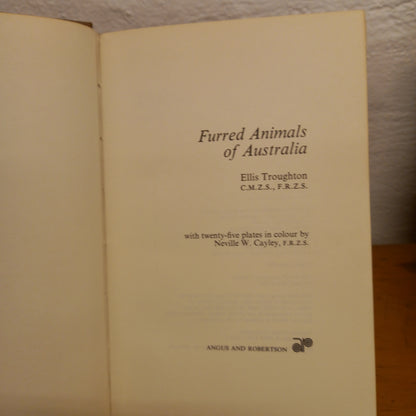 Furred Animals of Australia. With 25 Plates in Colour By Neville W Cayley-Book-Tilbrook and Co