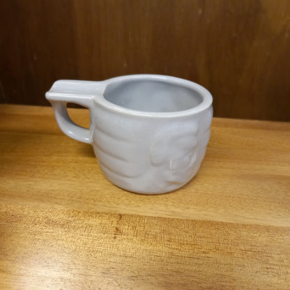 Vintage Diana Ware Pottery Shaving Mug – Grey with Aboriginal Head Motif-Vintage shaving mug / Australian pottery-Tilbrook and Co
