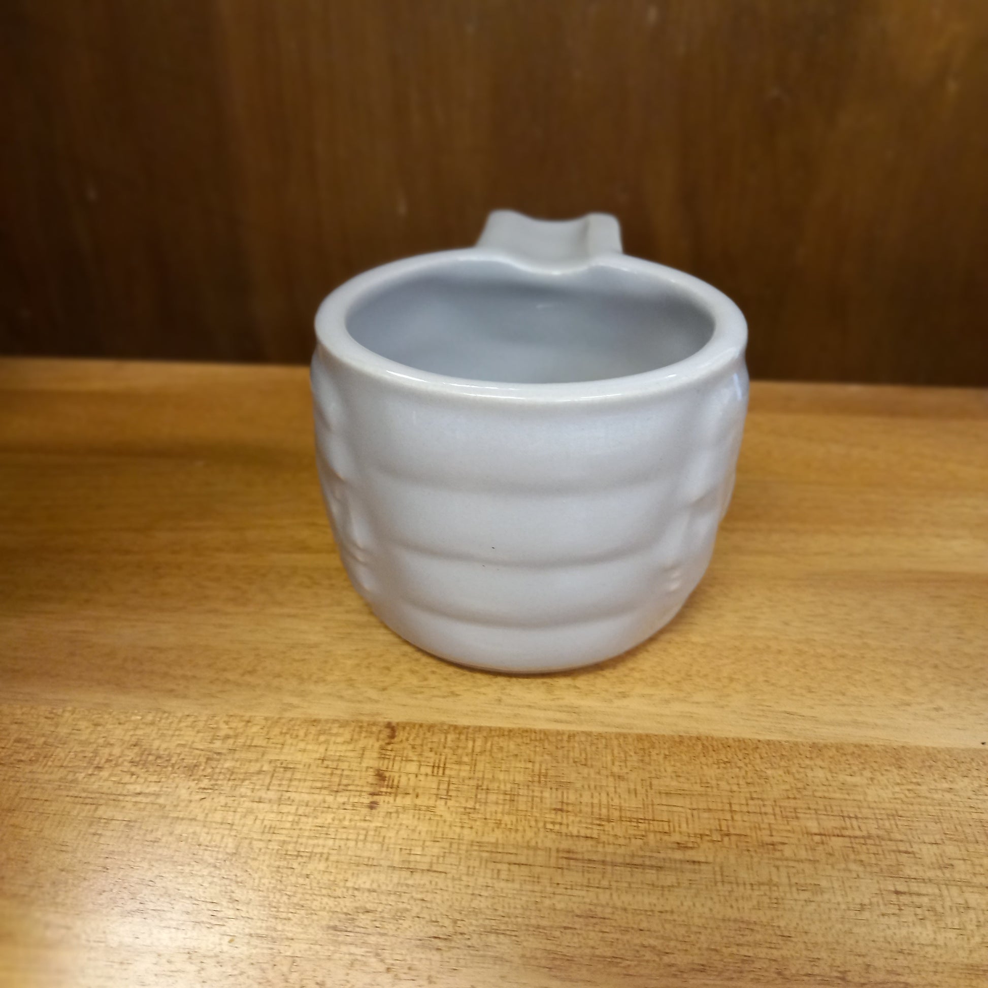 Vintage Diana Ware Pottery Shaving Mug – Grey with Aboriginal Head Motif-Vintage shaving mug / Australian pottery-Tilbrook and Co