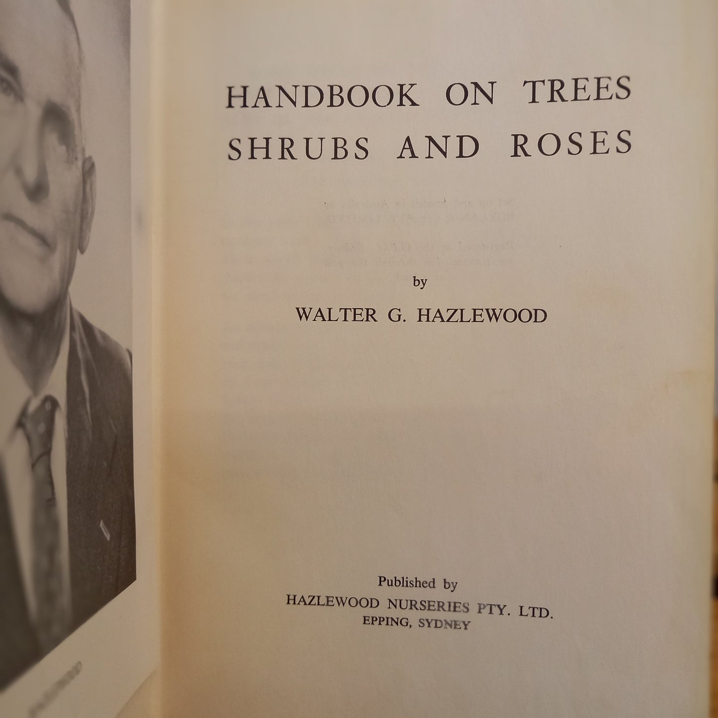 Handbook on trees, shrubs, and roses-Book-Tilbrook and Co