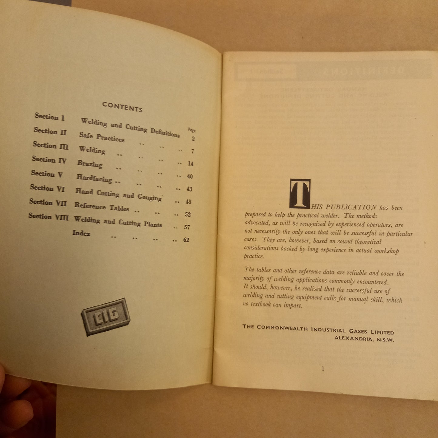 Hints on Oxy-Acteylene gas welding and cutting [Commonwealth Industrial Gases]-Book-Tilbrook and Co
