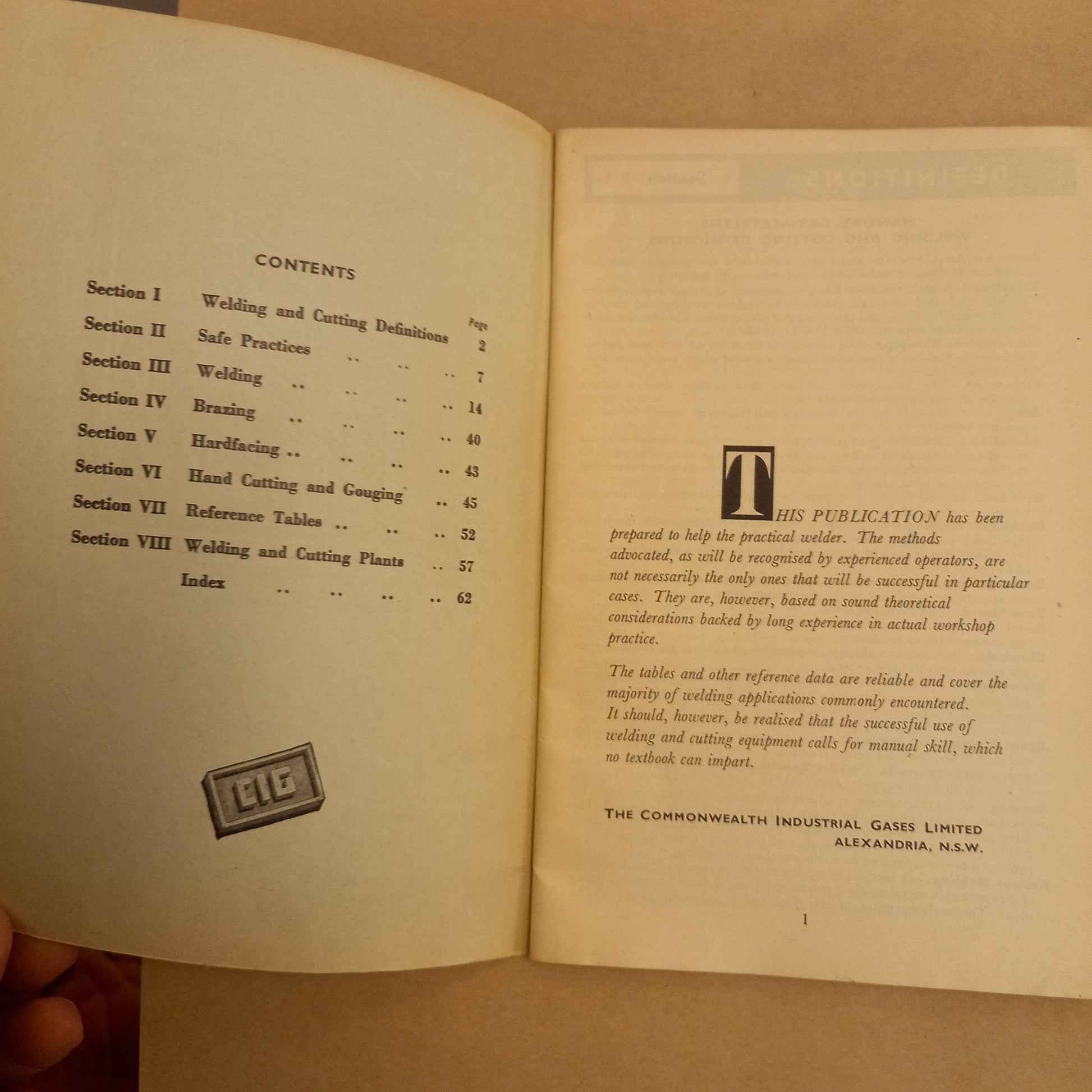 Hints on Oxy-Acteylene gas welding and cutting [Commonwealth Industrial Gases]-Book-Tilbrook and Co