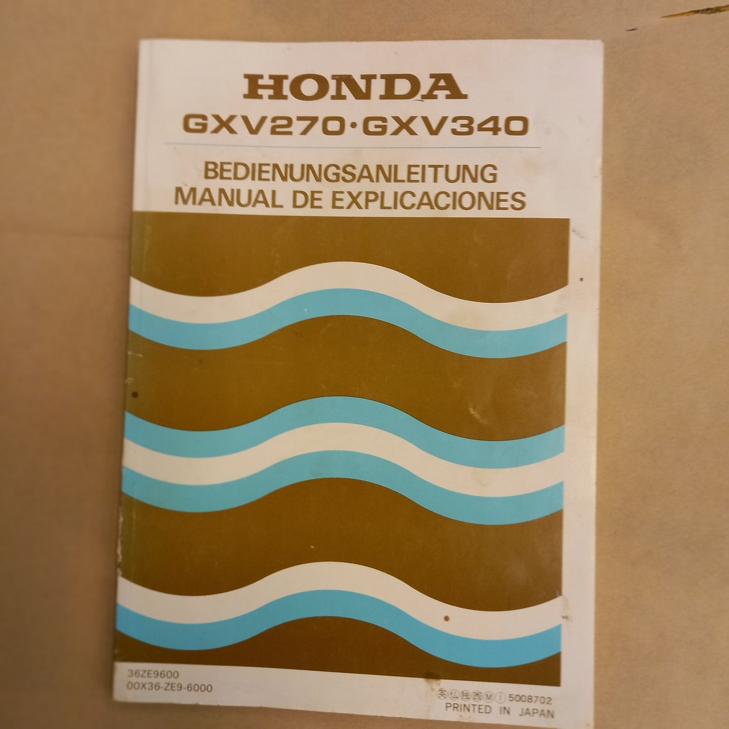 Honda GXV270-GXV340 Owner's Manual-Book-Tilbrook and Co