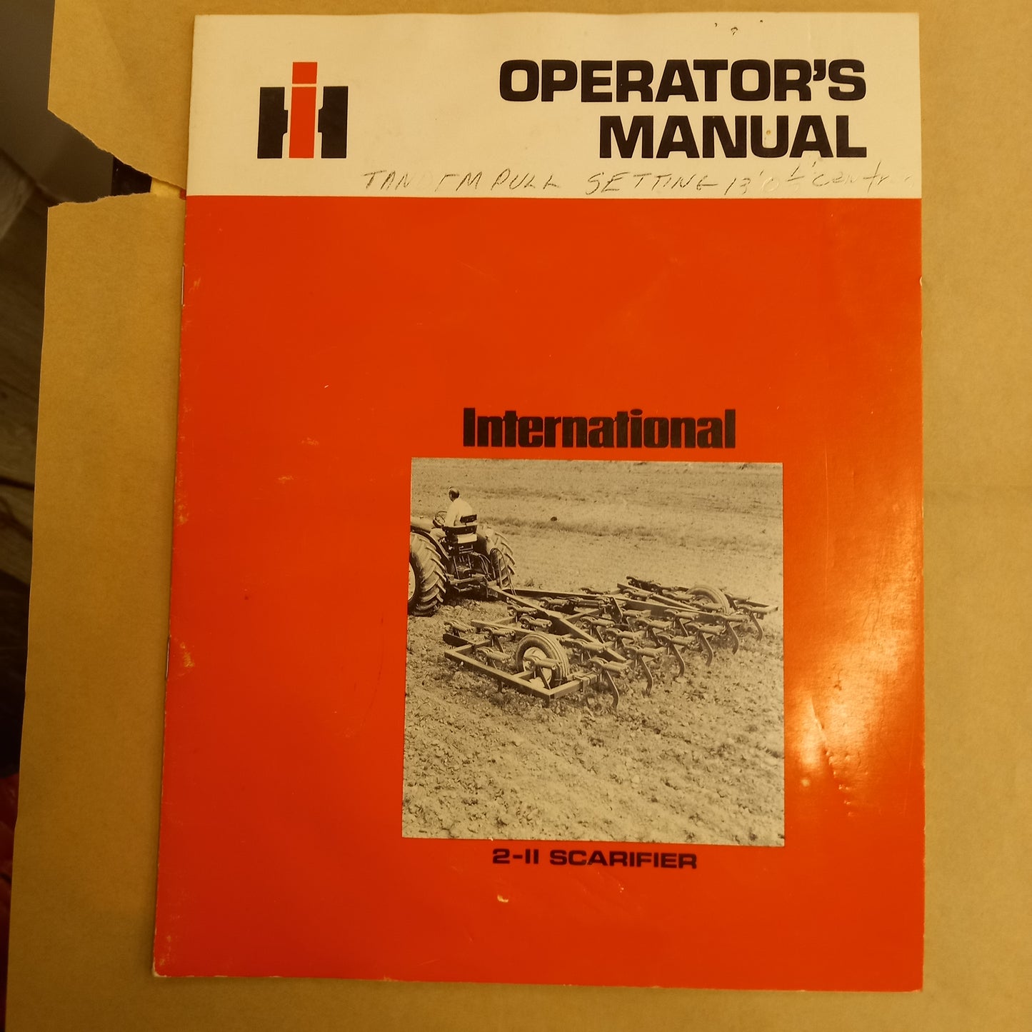 International 2-11 Scarifier Instruction Manual-Book-Tilbrook and Co