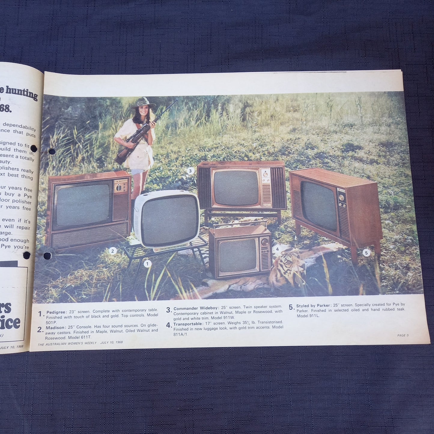 It’s Pye You’re Hunting For – Advertising Supplement to The Australian Women’s Weekly, July 10, 1968-Vintage Advertising Supplement-Tilbrook and Co