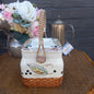 Japanese Autumn Design Biscuit Barrel with Woven Handle-Vintage Homewares-Tilbrook and Co