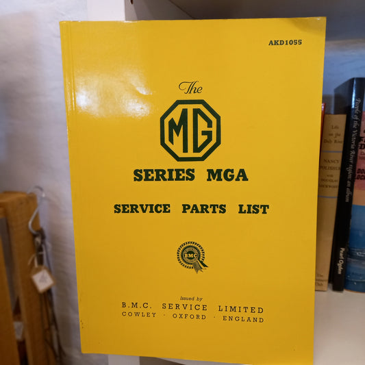 MG Series MGA 1500 Service Parts List – Parts Catalogue (Brooklands Reprint)-Book - Automotive Manual / Parts Catalogue-Tilbrook and Co
