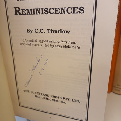 Murrayville Reminiscences by C C Thurlow-Books-Tilbrook and Co