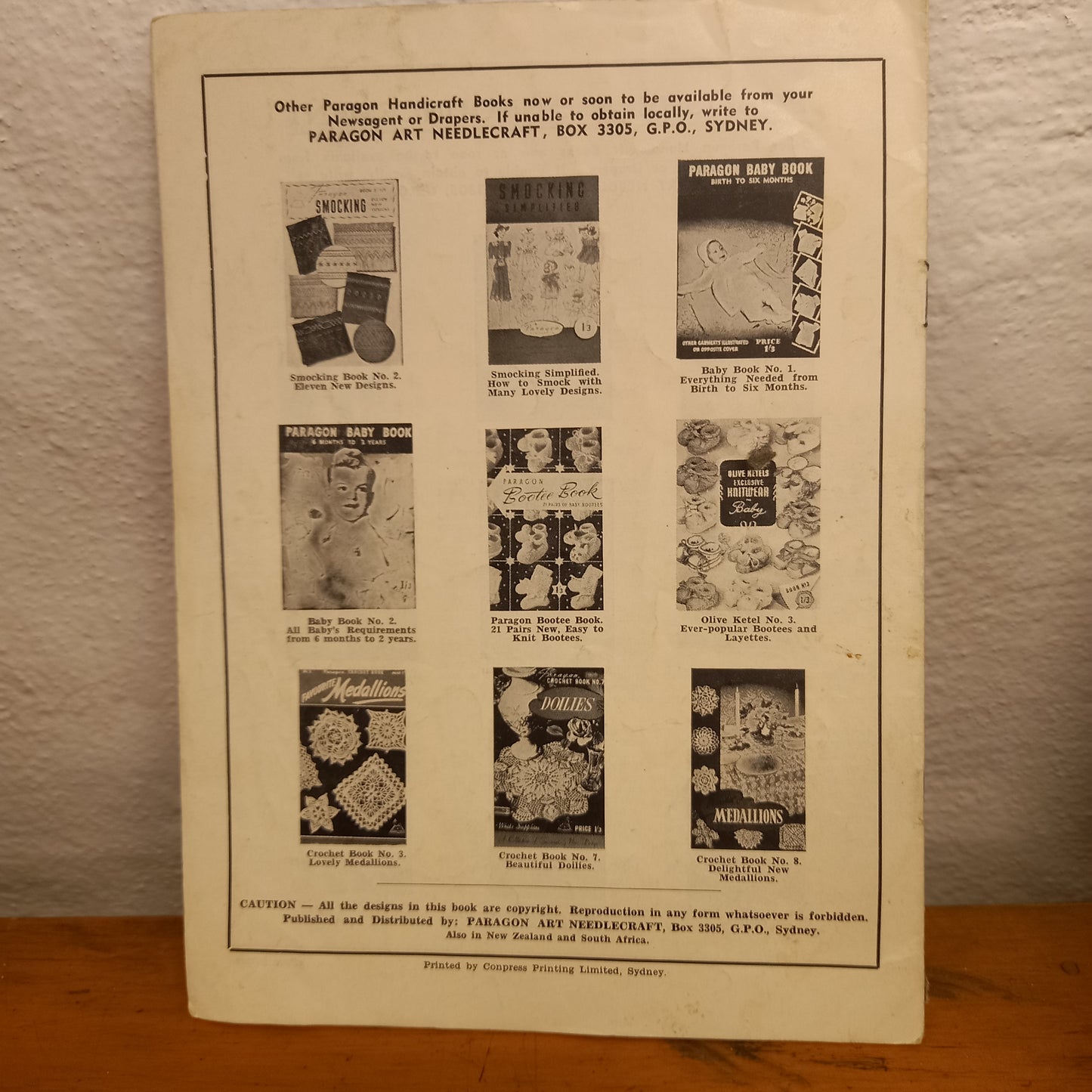 Paragon Crochet Book 109-Ephemera-Tilbrook and Co