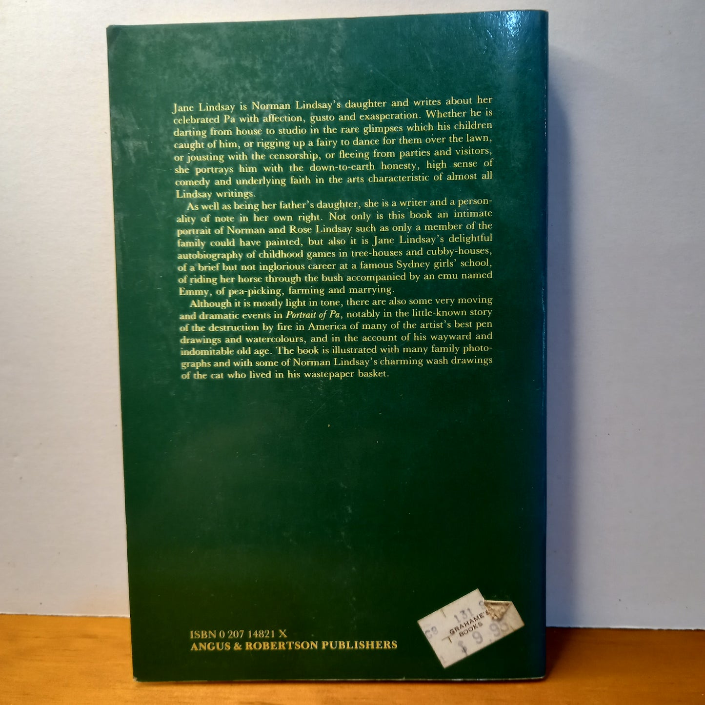 Portrait of Pa Jane Lindsay's memoirs of her father Norman Lindsay by Jane Lindsay-Book-Tilbrook and Co