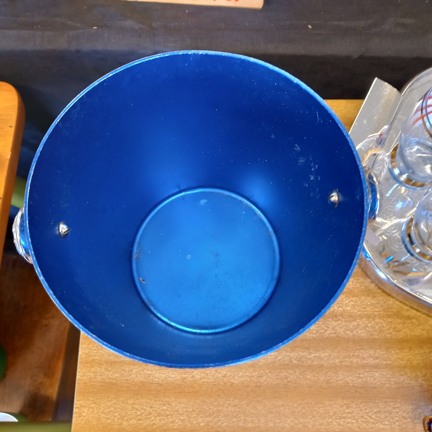 Retro Blue Anodized Ice Bucket-Decor-Tilbrook and Co