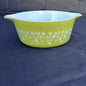 Retro Lime Green Spring Blossom Pyrex Dish - no lid-Kitchenalia-Tilbrook and Co