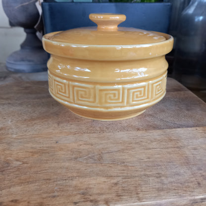 Retro Royal Doulton Oven to Plate Grecian Key Design - small casserole dish-Cookware-Tilbrook and Co