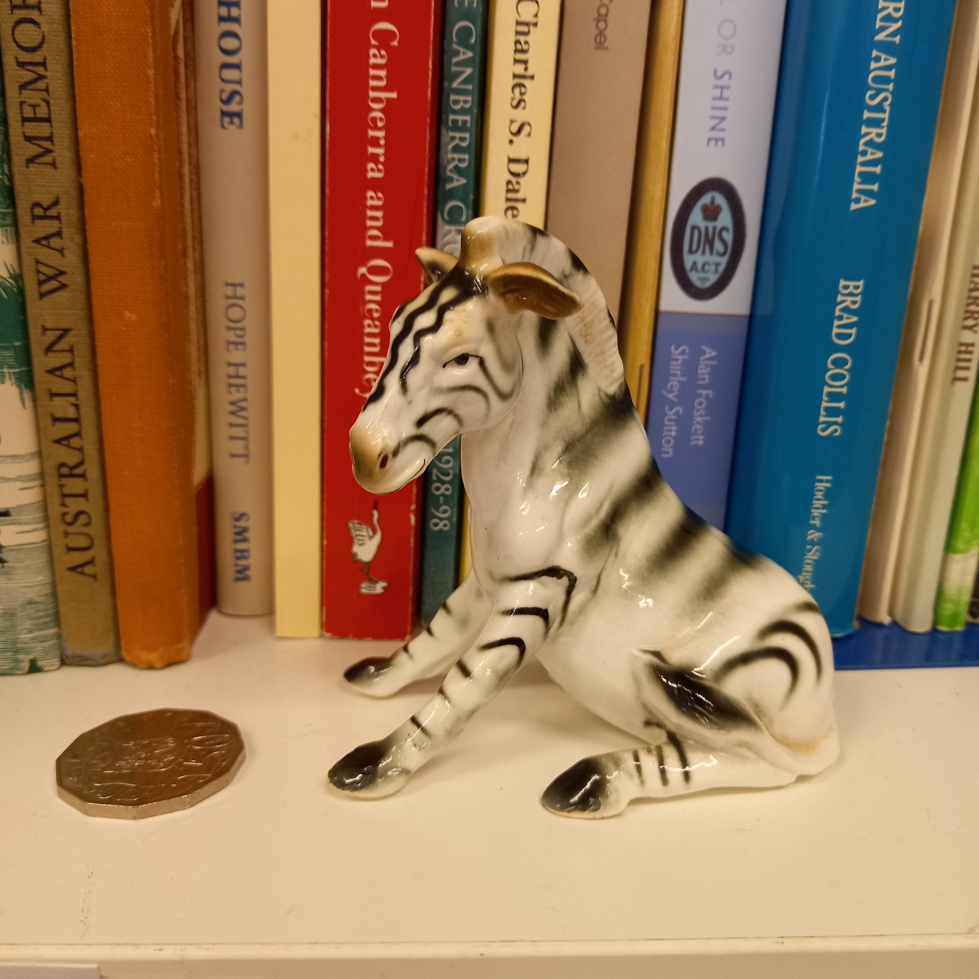 Retro Sitting Zebra-Decor-Tilbrook and Co