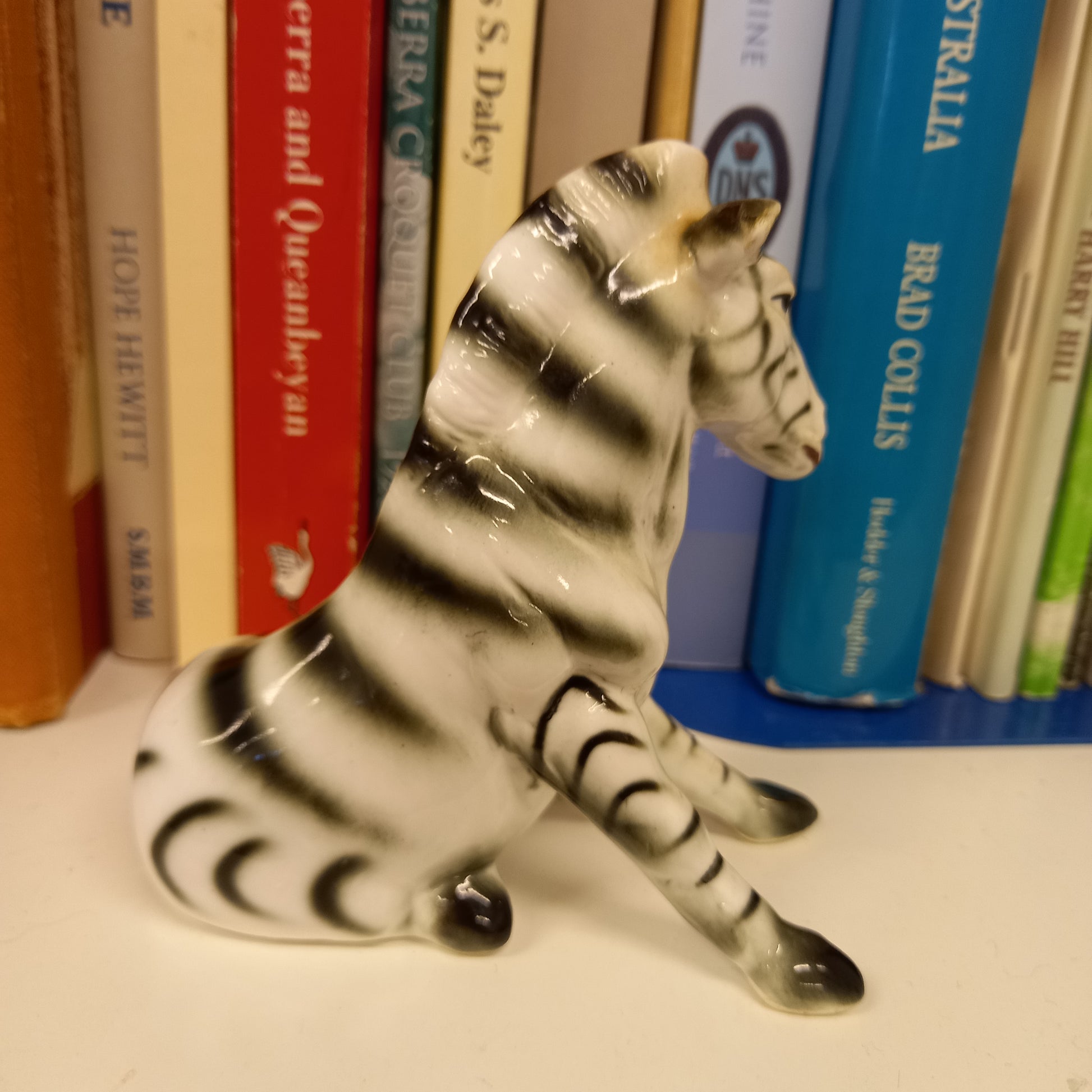 Retro Sitting Zebra-Decor-Tilbrook and Co