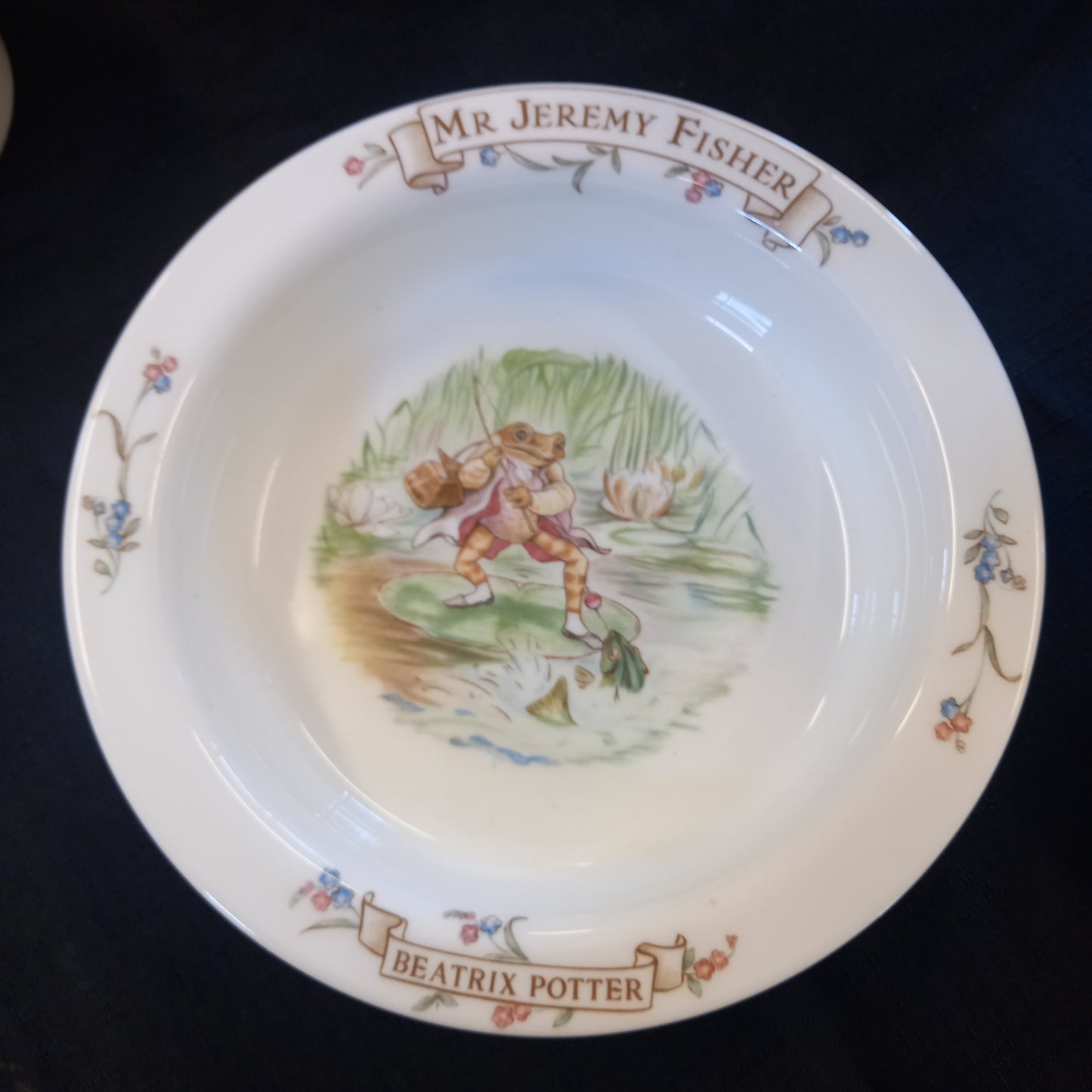 Royal Albert Mr Jeremy Fisher Beatrix Potter Baby Bowl-Tilbrook and Co