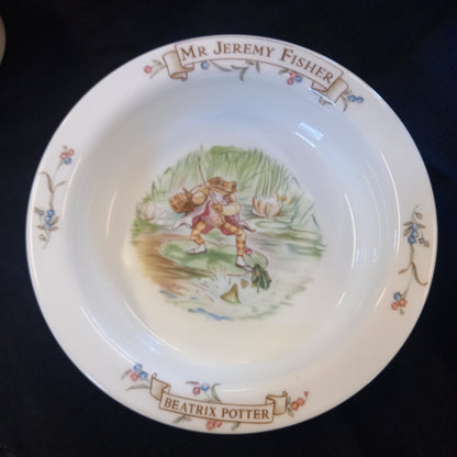 Royal Albert Mr Jeremy Fisher Beatrix Potter Baby Bowl-Tilbrook and Co