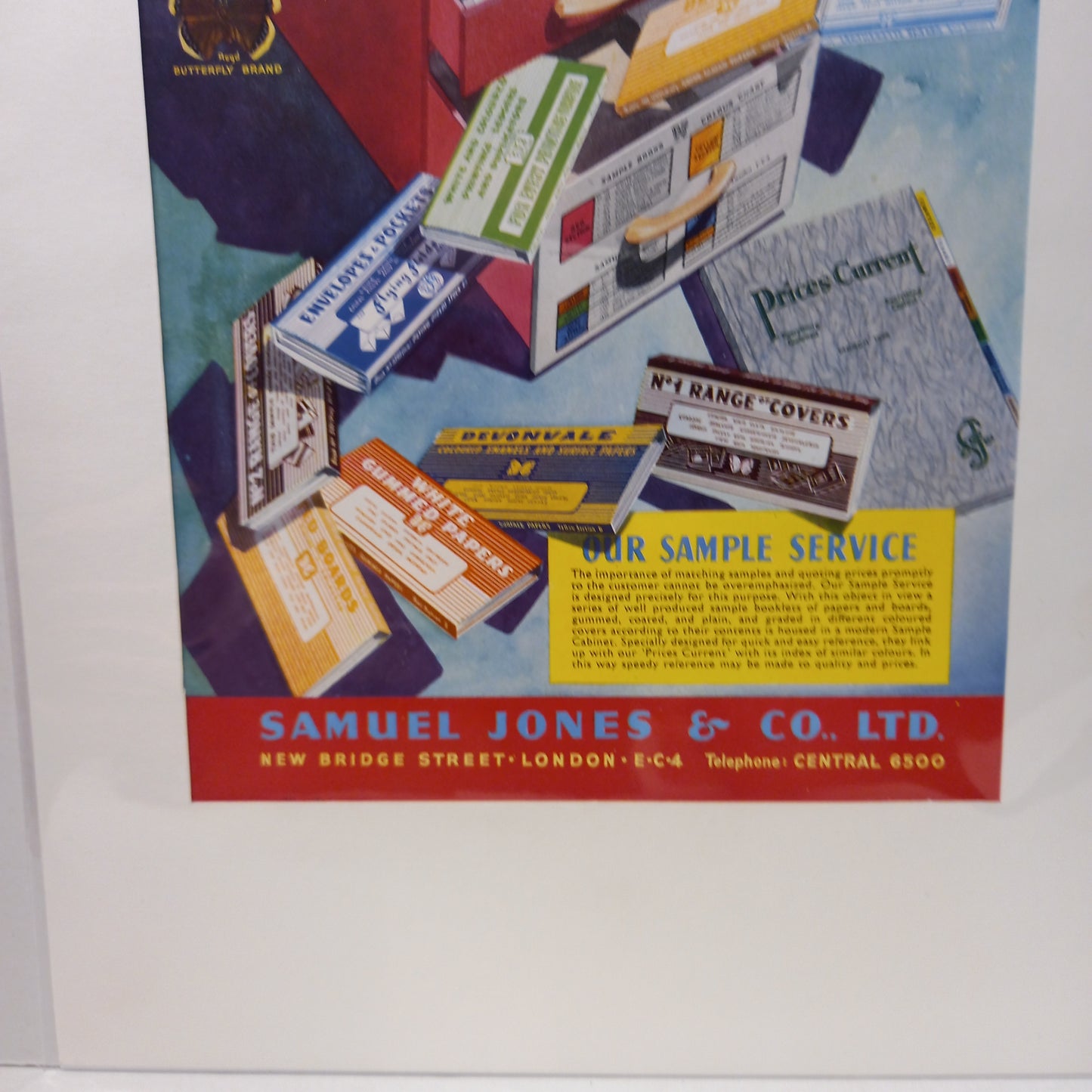 Samuel Jones & Co Ltd New Bridge Street London Stationers Advertisement-Ephemera-Tilbrook and Co