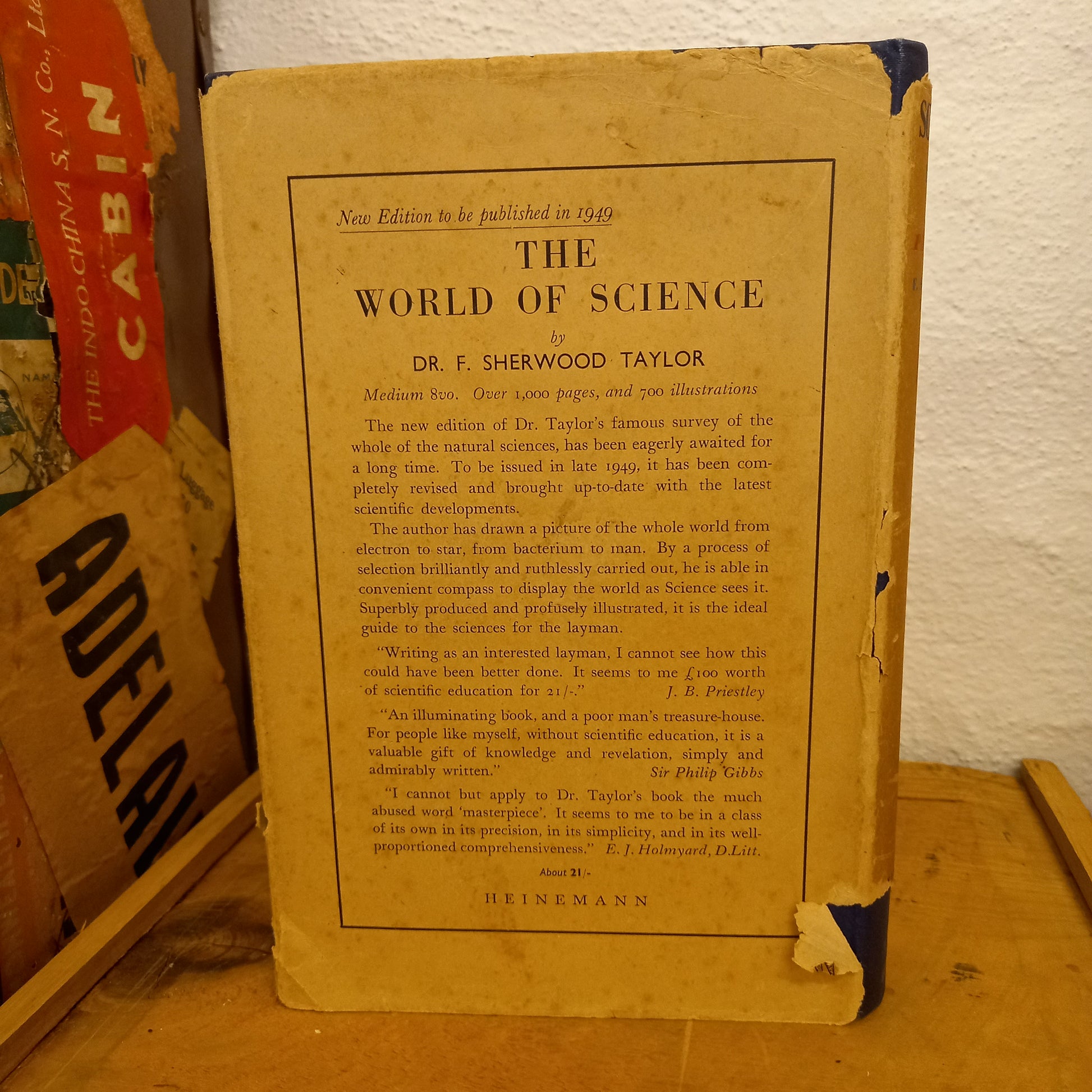 Science Past and Present by F Sherwood Taylor-Book-Tilbrook and Co