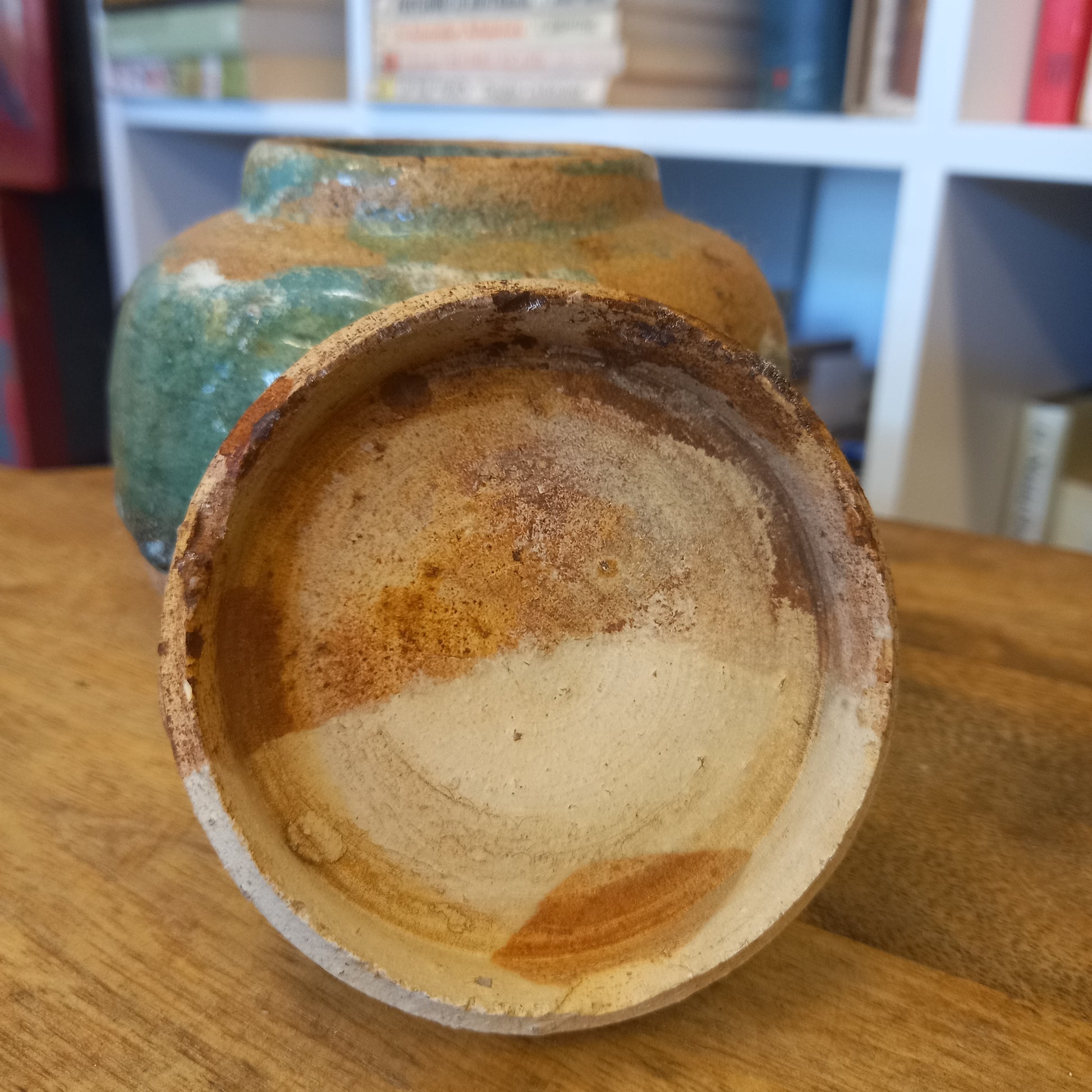 Small Green Glazed Ginger Jar with lid-Decor-Tilbrook and Co