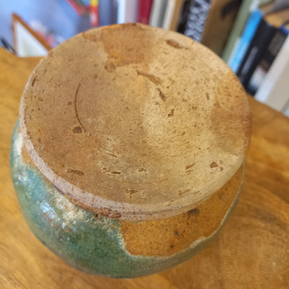 Small Green Glazed Ginger Jar with lid-Decor-Tilbrook and Co