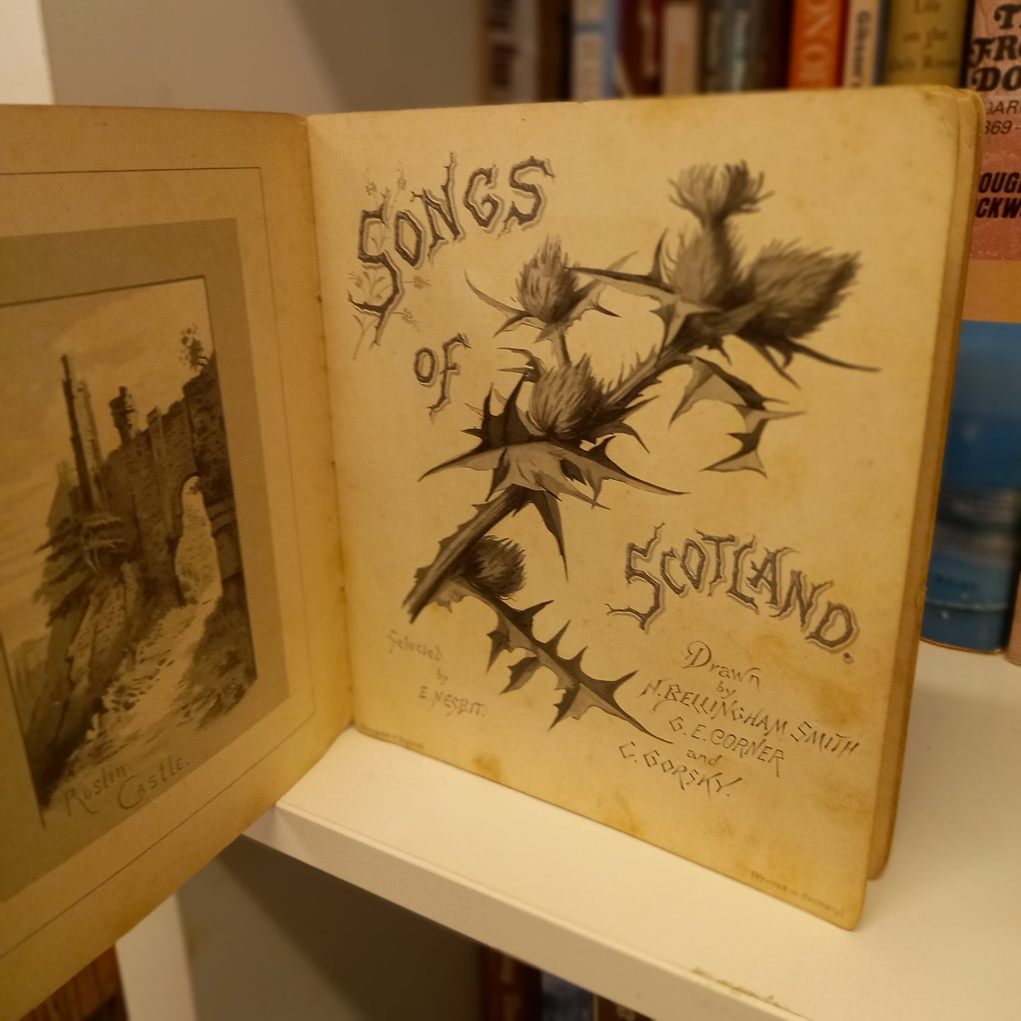 Songs of Scotland – Selected by E. Nesbit | Illustrated Vintage Songbook (1890s?)-Vintage Illustrated Songbook / Folk Music Collection-Tilbrook and Co