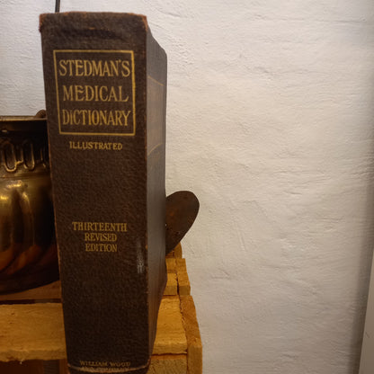 Stedman's Medical Dictionary by Thomas Lathrop Stedman (1937, Leather-Bound Softcover)-Book – Medical Dictionary / Vintage Reference-Tilbrook and Co