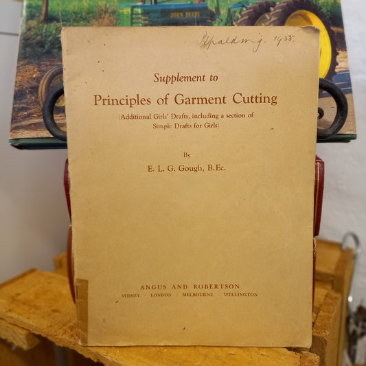 Supplement to Principles of Garment Cutting-Vintage sewing / Pattern drafting reference-Tilbrook and Co