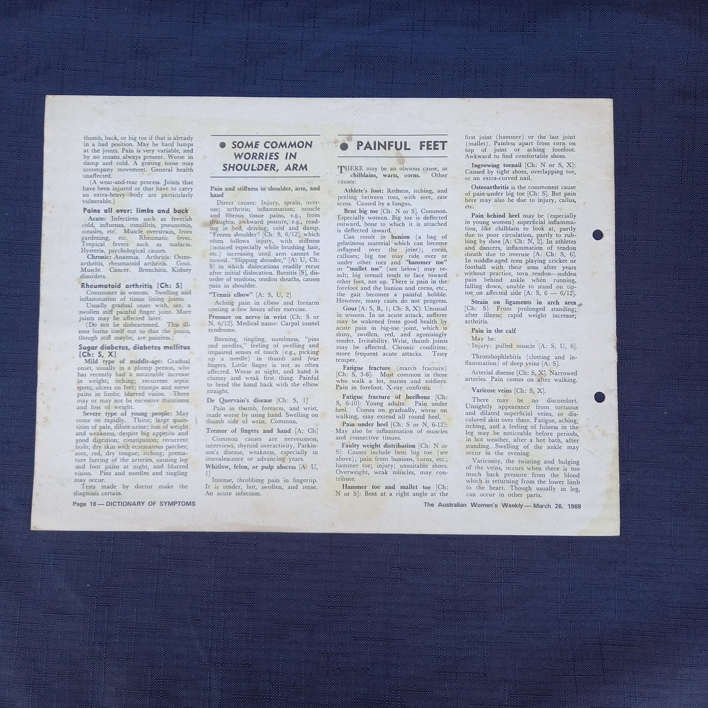 The Australian Women's Weekly presents A Dictionary of Symptoms-Ephemera-Tilbrook and Co