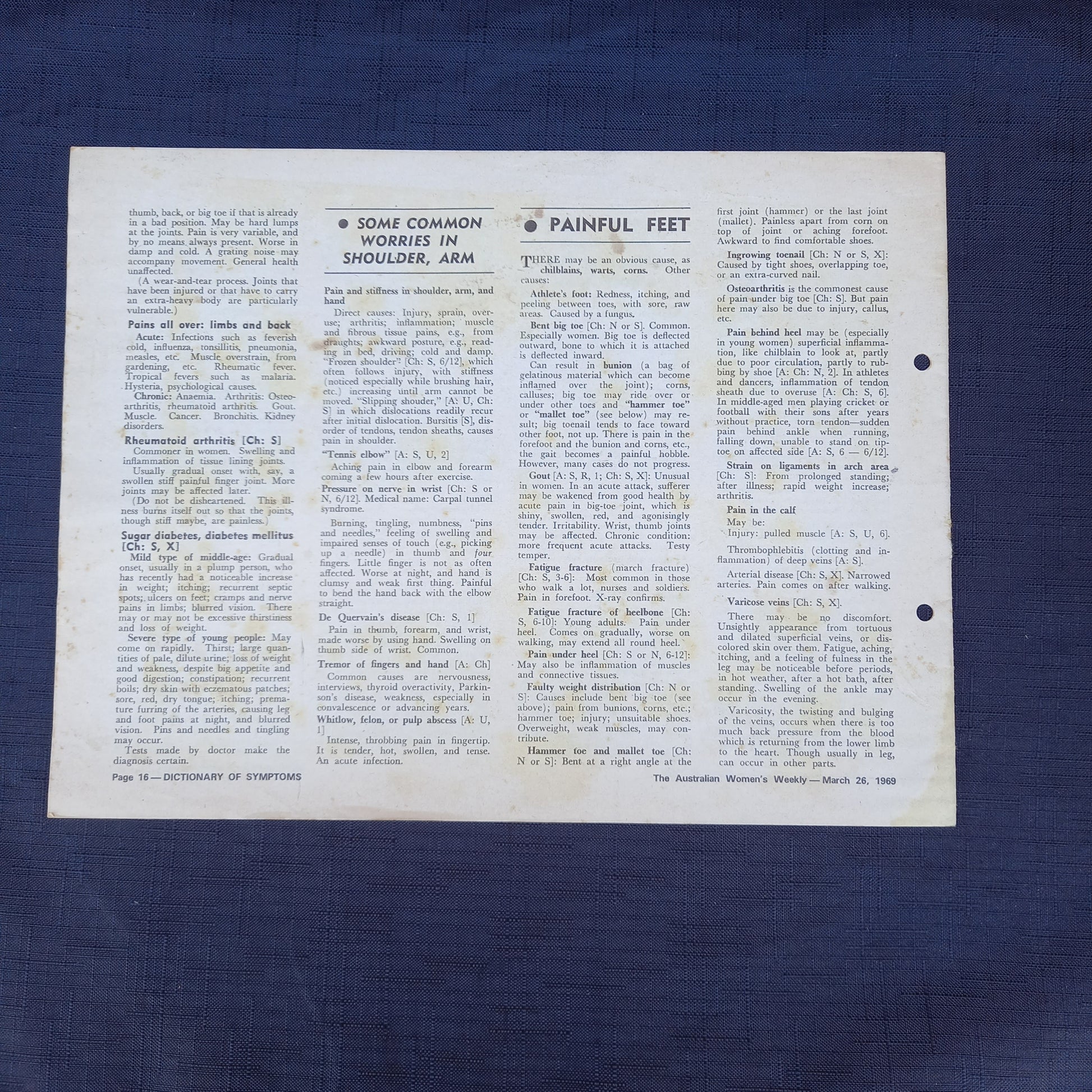 The Australian Women's Weekly presents A Dictionary of Symptoms-Ephemera-Tilbrook and Co