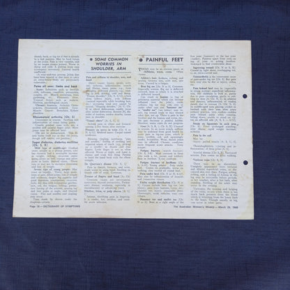 The Australian Women's Weekly presents A Dictionary of Symptoms-Ephemera-Tilbrook and Co