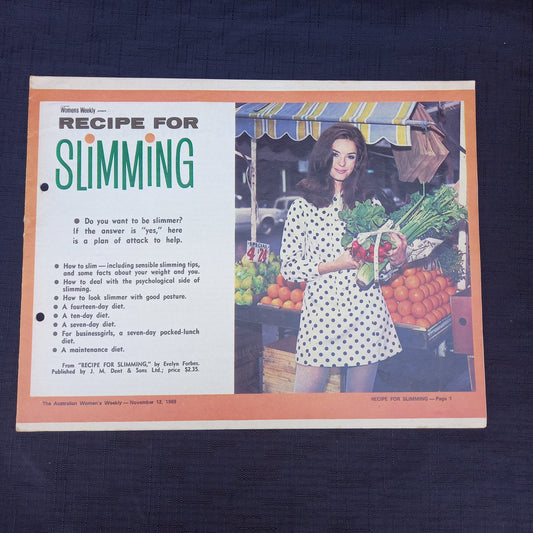 The Australian Women's Weekly presents Recipe for Slimming-Ephemera-Tilbrook and Co