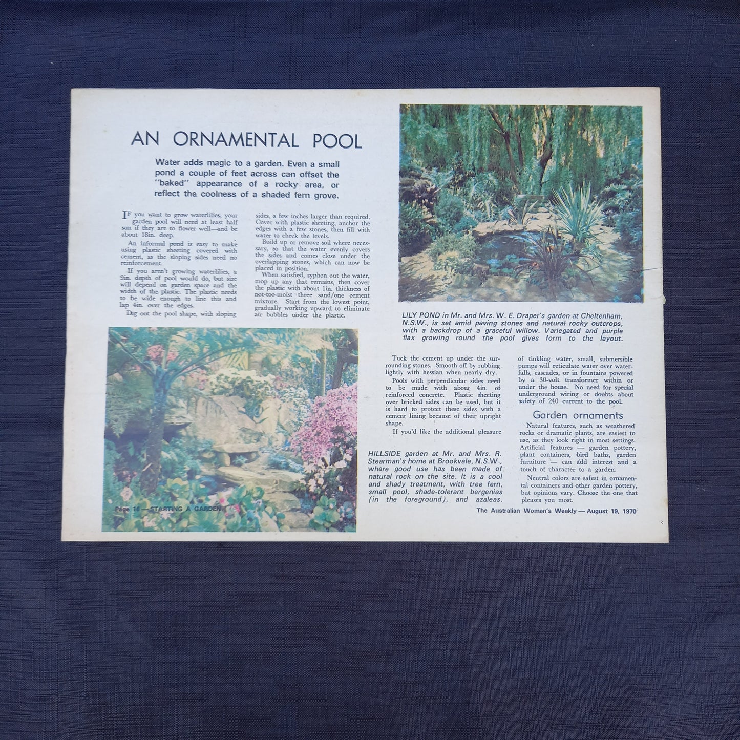 The Australian Women’s Weekly Presents Starting a Garden from Scratch by Allan Searle (1970 Supplement)-Vintage Gardening Booklet / Homemaking Supplement-Tilbrook and Co