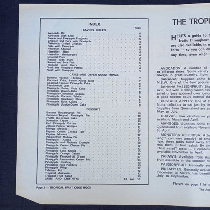 The Australian Women's Weekly presents Tropical Fruit Cook Book-Ephemera-Tilbrook and Co
