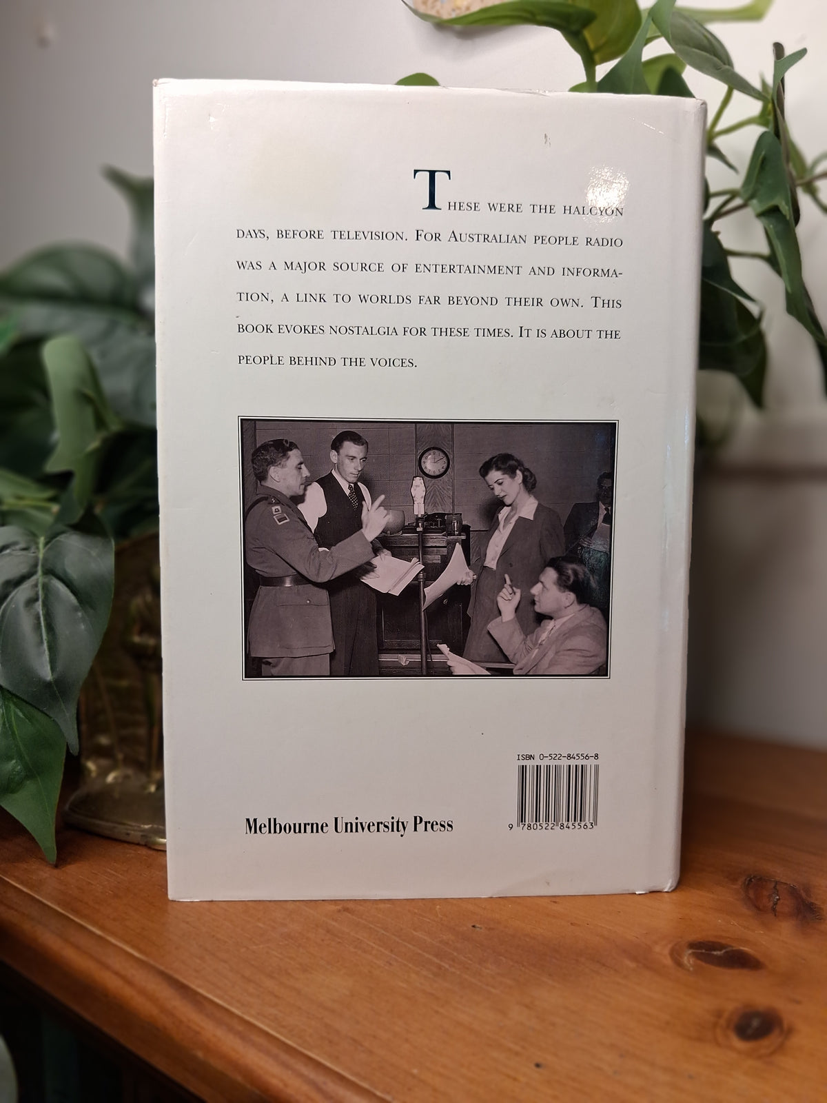 Back cover The Golden Age of Australian Radio Drama 1923–1960 by Richard Lane, 1994 Melbourne University Press hardcover with dust jacket.