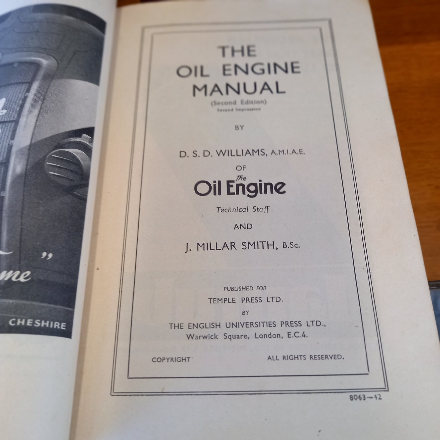 The Oil Engine Manual edited by Williams, D. S. Dodsley (ed.)-Book-Tilbrook and Co