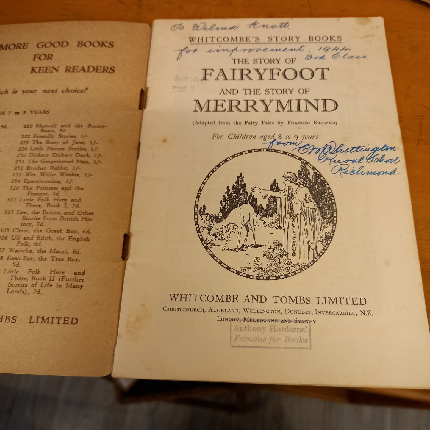 The Story of Fairyfoot and The Story of Merrymind by E.A. Stewart. No. 330 Whitcombe's Story Books-Book-Tilbrook and Co