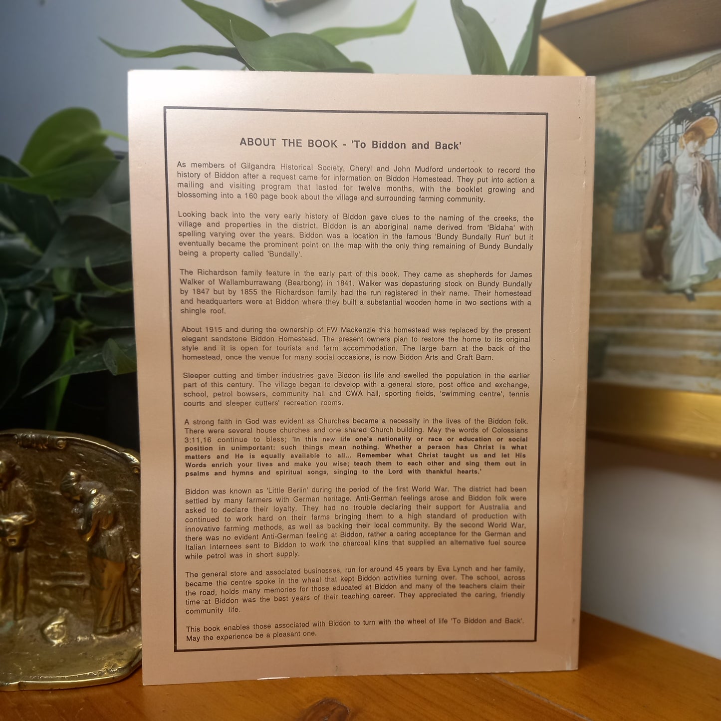 To Biddon and Back – Gilgandra Historical Society Prepared by Cheryl and John Mudford-Regional Australian History-Tilbrook and Co