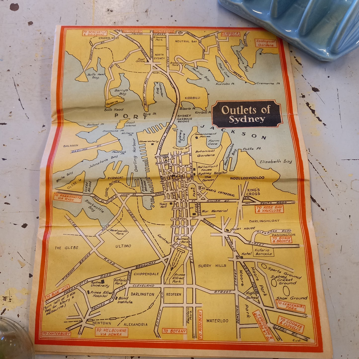 Vintage Vacuum Road Map of New South Wales-Map-Tilbrook and Co