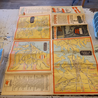 Vintage Vacuum Road Map of New South Wales-Map-Tilbrook and Co