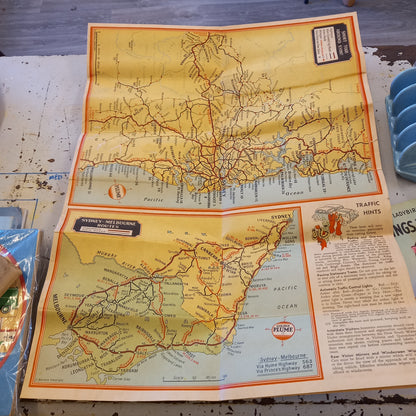 Vintage Vacuum Road Map of New South Wales-Map-Tilbrook and Co