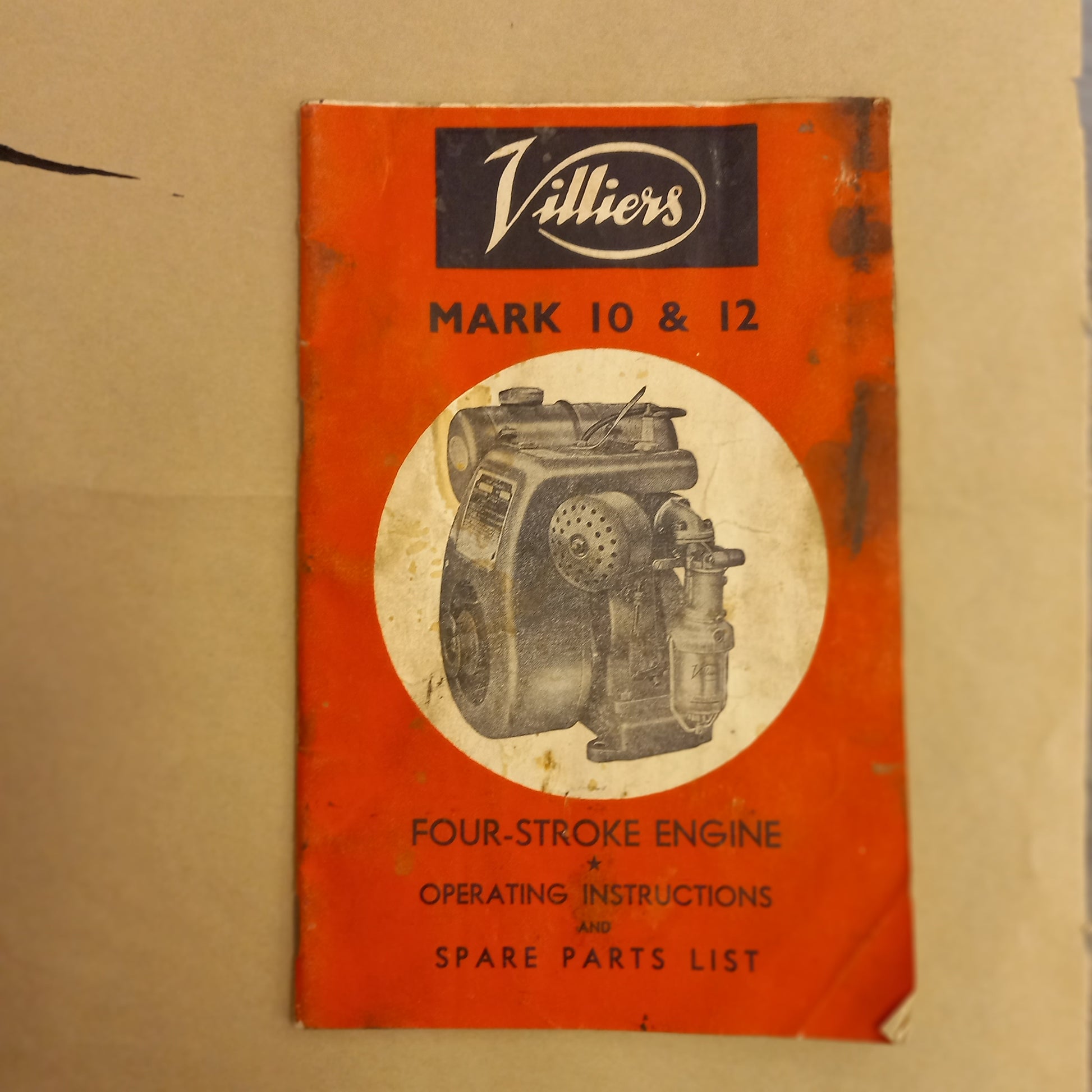 Villiers Mark 10 & 12 Four Stroke Engine Operating instructions and Spare parts list-Book-Tilbrook and Co