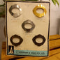 Vintage AROS Late 1960s Travelling Salesman's Buckle Sample Card Q3557 of 5 Buckles-Vintage Haberdashery-Tilbrook and Co