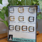 Vintage AROS Late 1960s Travelling Salesman's Buckle Sample Card Style 4046 1" Angle Edged Buckle - set of 10-Clothing Accessories-Tilbrook and Co