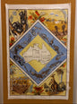 Vintage Australian Map Souvenir Tea Towel – Flora, Fauna & Aboriginal Motifs-Vintage Souvenir Linen Tea Towel-Tilbrook and Co