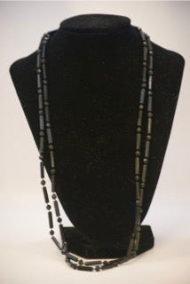 Vintage Black Retro Long Necklace-Clothing Accessories-Tilbrook and Co