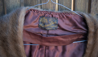 Vintage Cornelius Brown Fox Fur Stole 1940-1950s-Clothing-Tilbrook and Co