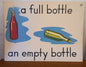 Vintage Educational Flash Cards - a full bottle an empty bottle - Card 17-Ephemera-Tilbrook and Co