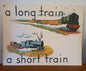 Vintage Educational Flash Cards - a long train a short train - Card 4-Ephemera-Tilbrook and Co