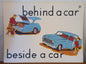 Vintage Educational Flash Cards - behind a car beside a car - Card 21-Ephemera-Tilbrook and Co